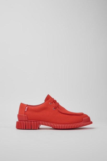 Design Pix Red Recycled Cotton Shoes For Women Camper