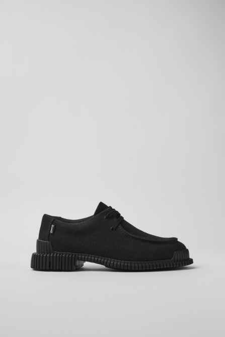 Pix Black Recycled Cotton And Leather Shoes For Women Camper New Arrivals