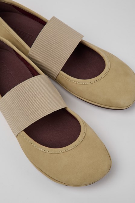 Camper Design Right Beige Nubuck Shoes For Women