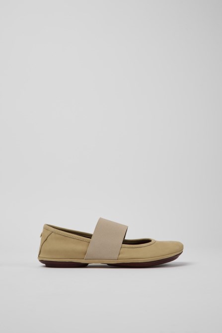 Camper Design Right Beige Nubuck Shoes For Women