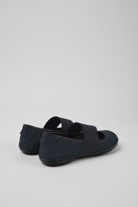 Right Blue Recycled Leather Ballerina Flats For Women Camper New Arrivals