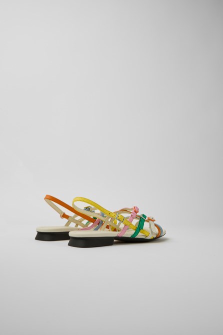 Twins Multicolored Leather Sandals For Women Exclusive Camper