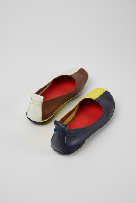 Camper Twins Multicolored Leather Shoes For Women New Arrivals