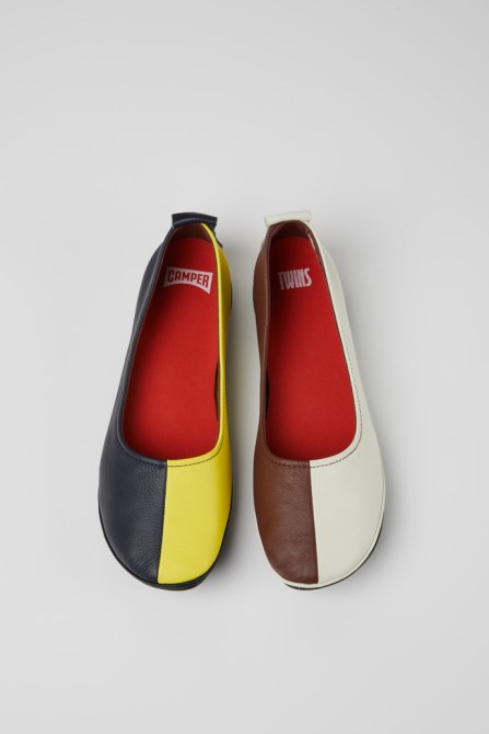Camper Twins Multicolored Leather Shoes For Women New Arrivals