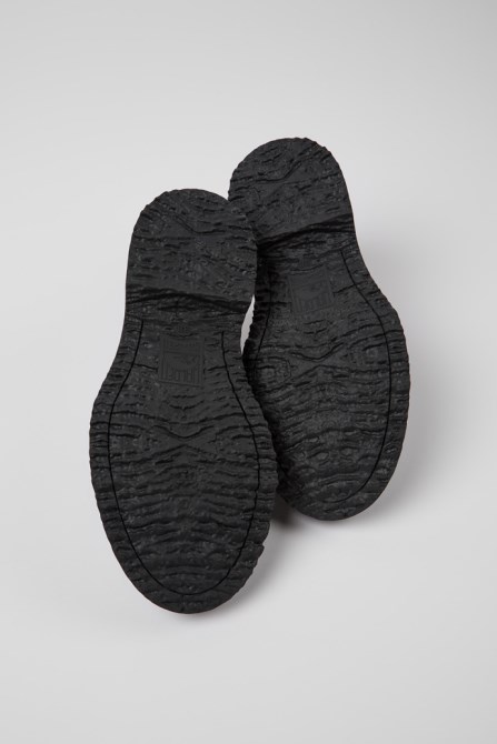 Camper Walden Black Leather Lace-Up Shoes For Women New Arrivals