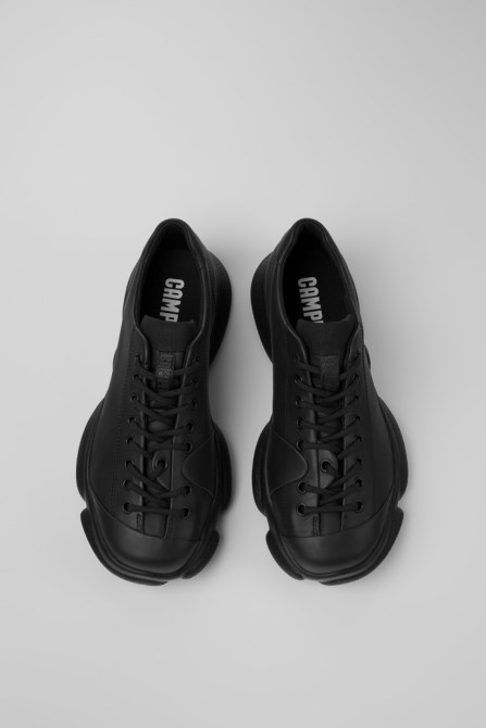 Karst Black Leather Shoes For Women Exclusive Camper