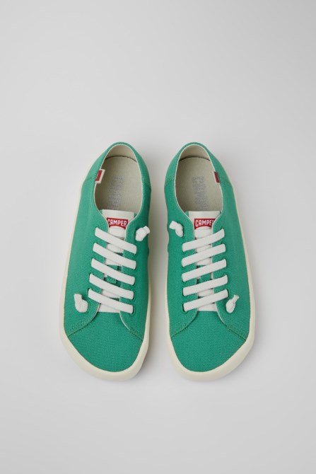 Camper Peu Rambla Green Recycled Cotton Sneakers For Women New Arrivals