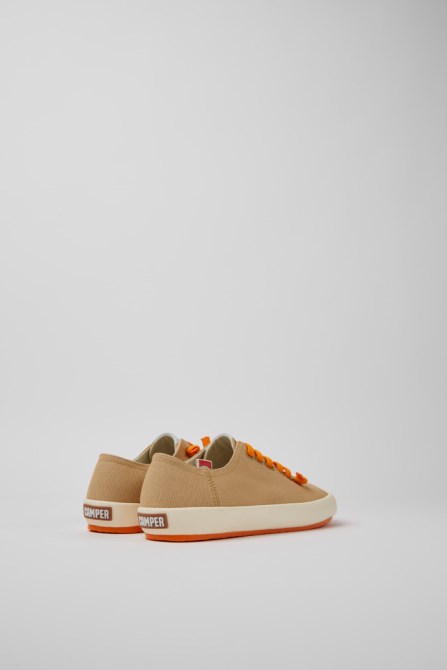 Design Peu Rambla Beige Recycled Cotton Sneakers For Women Camper