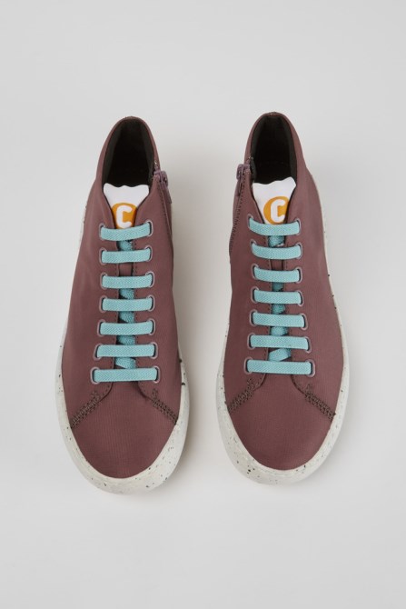 Design Peu Touring Purple Textile Ankle Boots Camper