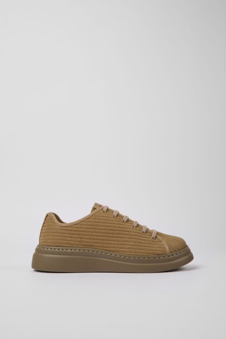 Design Runner Up Beige Recycled Leather Sneakers For Women Camper