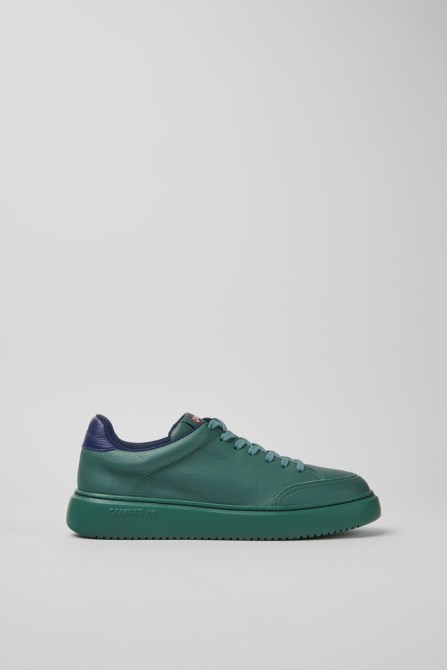 Camper Design Runner K21 Green Leather Sneakers For Women