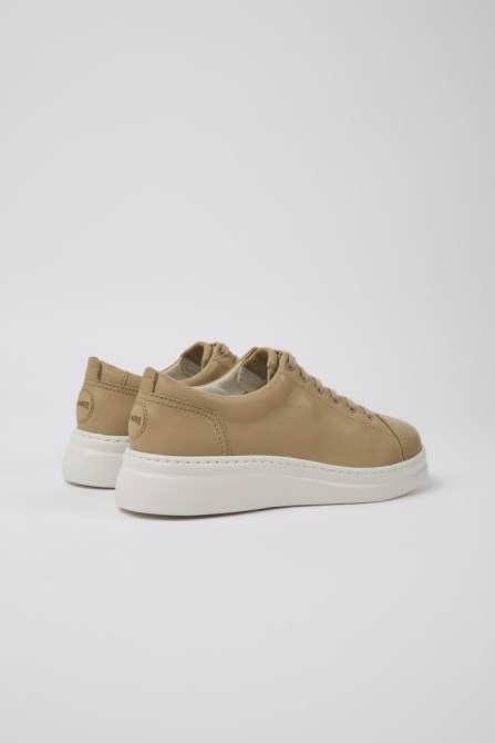 Camper Runner Up Beige Leather Sneakers For Women New Arrivals