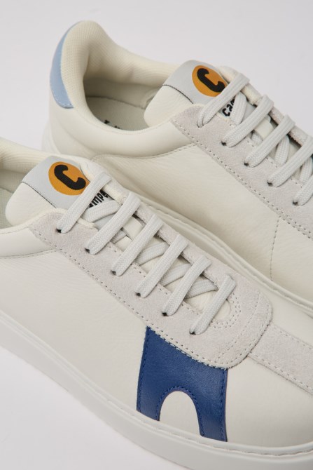 Twins White Leather And Suede Women's Sneakers Exclusive Camper