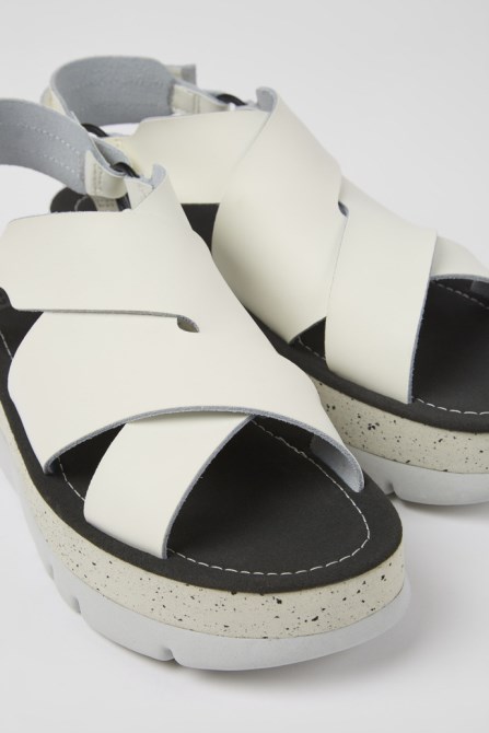 Exclusive Camper Oruga Up White Leather Sandals For Women