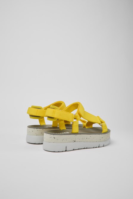 Design Oruga Up Yellow Recycled Pet Sandals For Women Camper