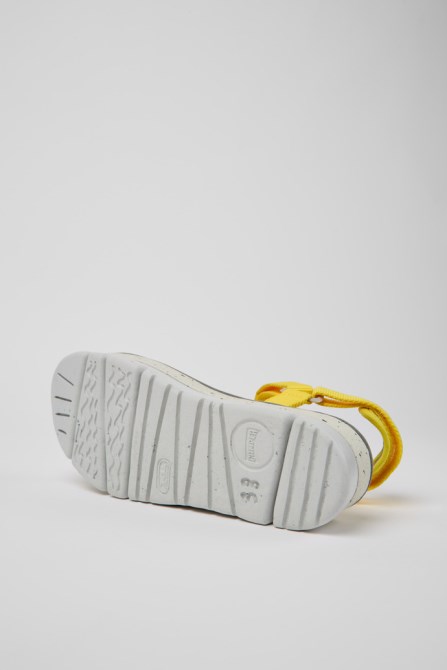 Design Oruga Up Yellow Recycled Pet Sandals For Women Camper