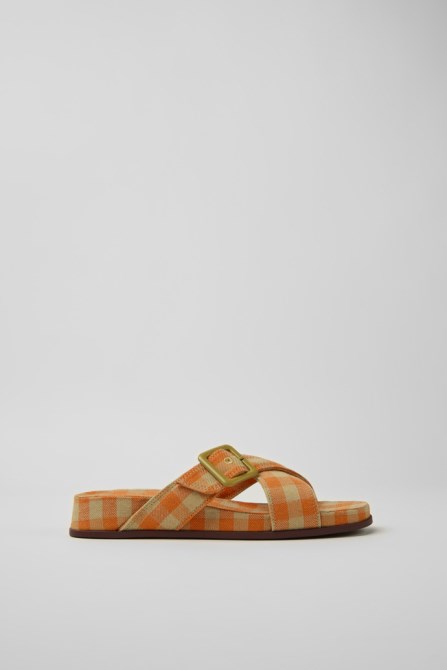 Exclusive Camper Atonik Orange And Beige Sandals For Women