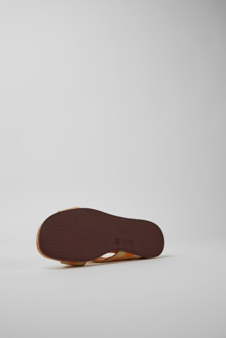 Exclusive Camper Atonik Orange And Beige Sandals For Women
