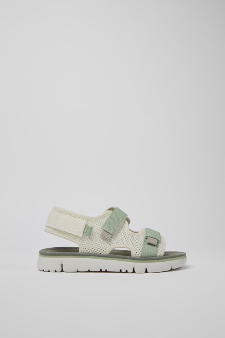 Exclusive Camper Oruga White Green And Grey Sandals For Women