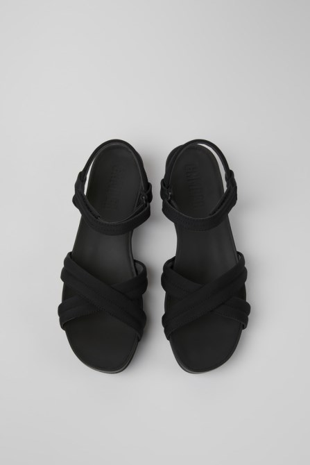 Camper Design Minikaah Black Recycled Pet And Nylon Sandals For Women