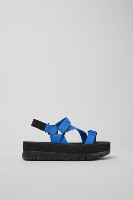 Design Oruga Up Blue Recycled Pet Sandals For Women Camper