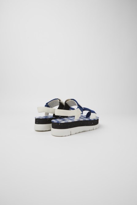 Design Oruga Up White Blue And Black Sandals For Women Camper