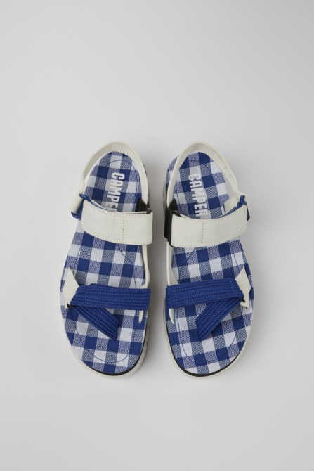Design Oruga Up White Blue And Black Sandals For Women Camper