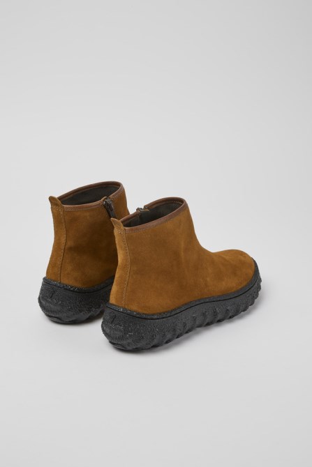 Camper Design Ground Michelin Brown Suede Ankle Boots