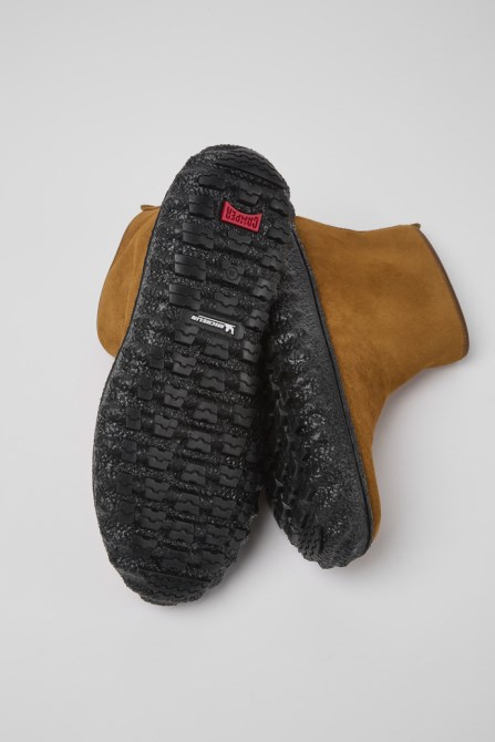 Camper Design Ground Michelin Brown Suede Ankle Boots