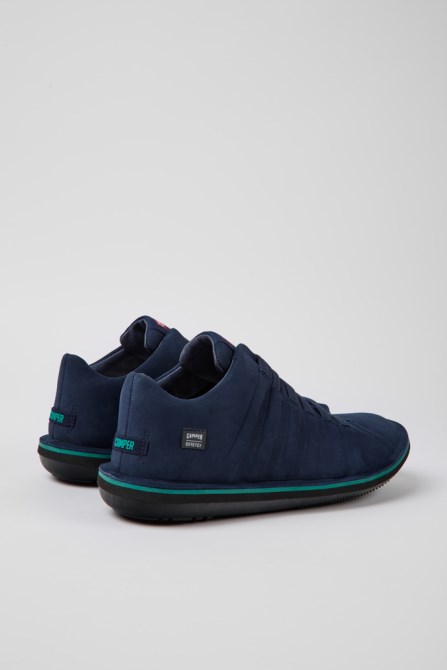 Design Beetle Gore-Tex Navy Blue Nubuck Ankle Boots For Men Camper