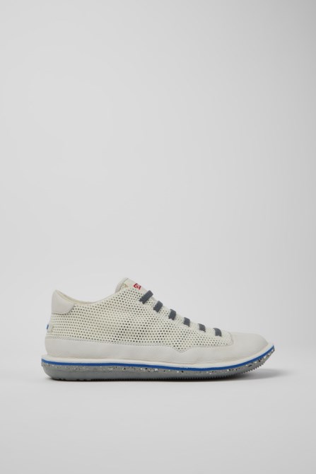 Camper Design Beetle White Non-Dyed Leather Sneakers For Men