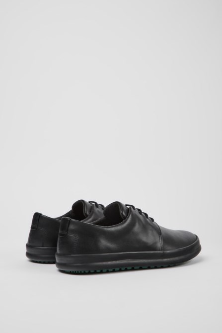 Camper Design Chasis Black Leather Shoes For Men