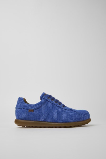 Camper Pelotas Blue Wool Viscose And Leather Shoes For Men New Arrivals