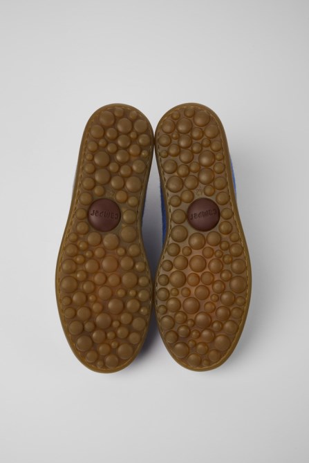 Camper Pelotas Blue Wool Viscose And Leather Shoes For Men New Arrivals