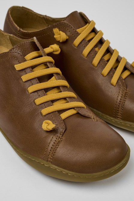 Design Trend Peu Brown Leather Shoes For Men Camper