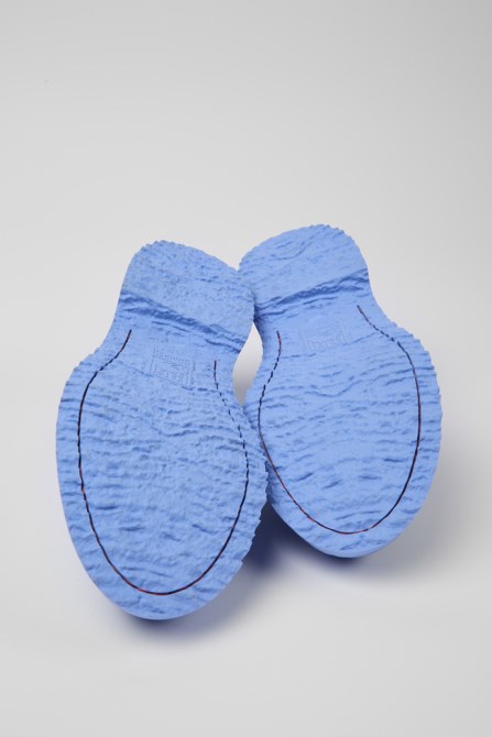 Camper Design Walden Blue Leather Loafers For Men