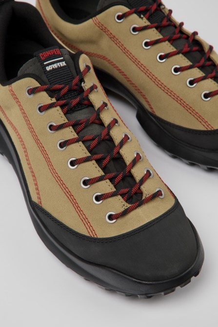 Crclr Gore-Tex Beige Nubuck And Textile Sneakers For Men Camper New Arrivals
