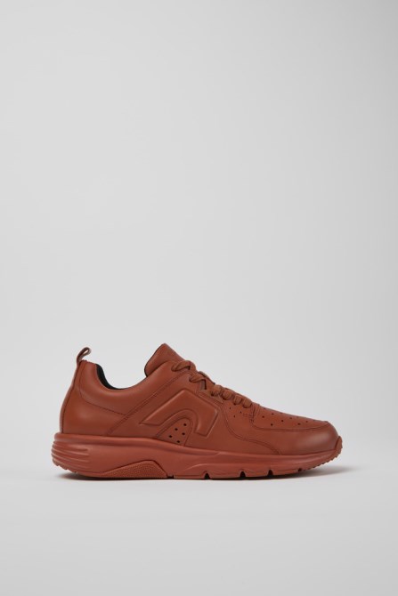 Camper Design Drift Red Leather Sneakers For Men
