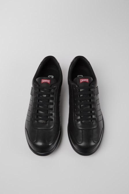 Design Pelotas Xlite Black Leather Shoes For Men Camper
