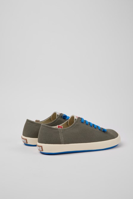 Peu Rambla Grey Recycled Cotton Sneakers For Men Camper New Arrivals