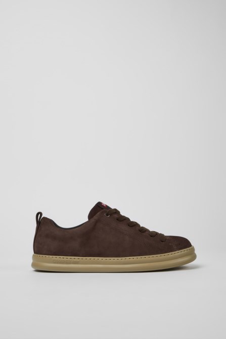 Camper Design Runner Brown Nubuck Sneakers For Men