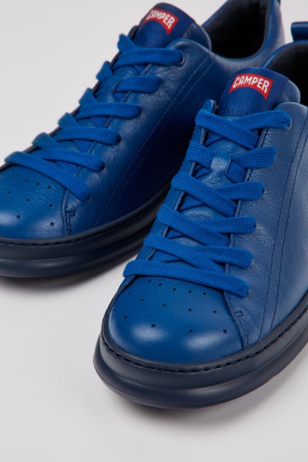 Design Runner Blue Leather Sneakers For Men Camper