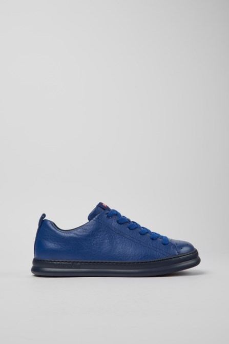 Design Runner Blue Leather Sneakers For Men Camper