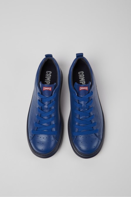 Design Runner Blue Leather Sneakers For Men Camper