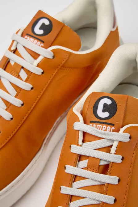 Camper Design Runner K21 Orange Red And White Sneakers For Men