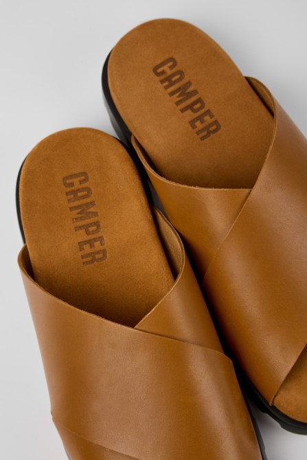 Camper Brutus Sandal Brown Leather Sandals For Men New Arrivals