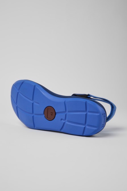 Exclusive Camper Match Blue And Black Recycled Pet Sandals For Men
