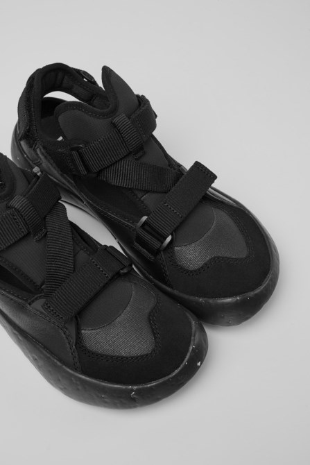 Design Peu Stadium Black Semi-Open Sneakers For Women Camper