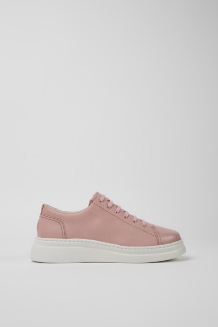 Design Runner Up Pink Leather Sneakers For Women Camper