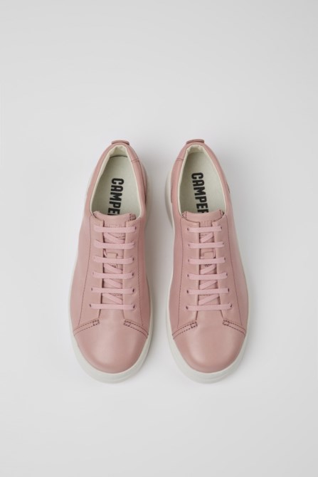 Design Runner Up Pink Leather Sneakers For Women Camper